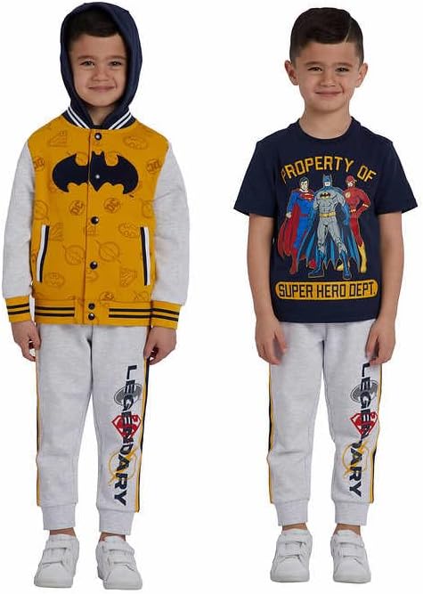 DC kids' 3-piece Character Jacket set (Justic League, 7)