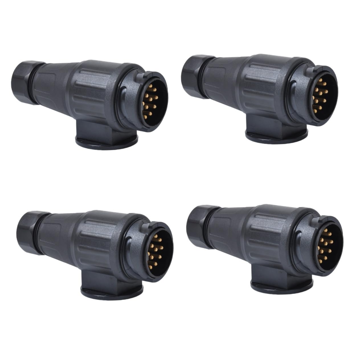GLEAVI 4piezas Adaptador De Conector De Remolque Pines Conexión Eléctrica De Plástico para Trailers y Camiones Resistente y Duradero