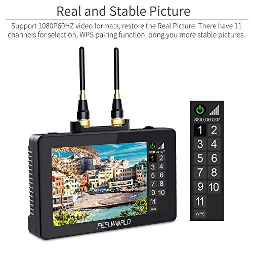 Image of FEELWORLD FT6 FR6 5.5 Inch Wireless Video Transmission DSLR Camera Field Monitor Built in Transmitter and Receiver System Long Range 800ft Low Latency 0.07s Touch 3D LUT HDR 4K HDMI Director AC DP
