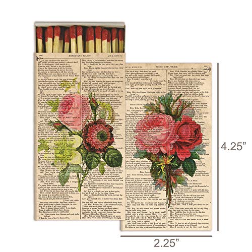 Decorative Matches New York City and Roses Match Boxes with Long Kitchen Matches Great for Lighting Candles, Grills, Fireplaces and More | Set of 2 Large Match Boxes - Thumbnail 3