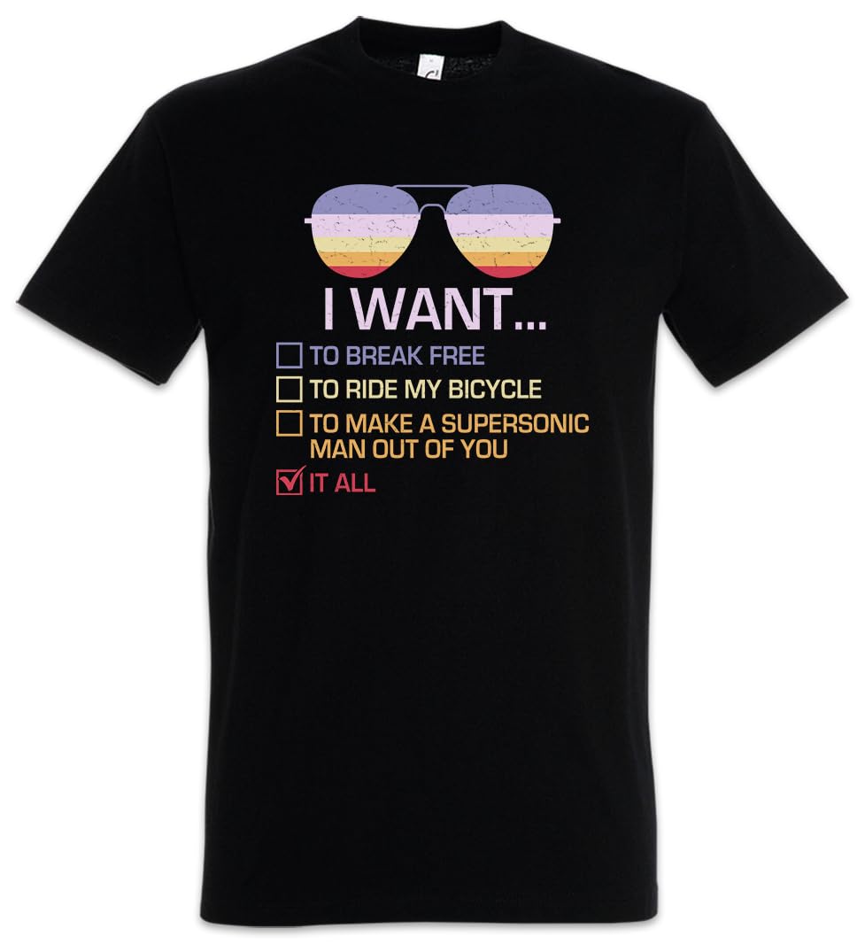 Urban Backwoods Men's Black I Want To Break Free T-Shirt, M