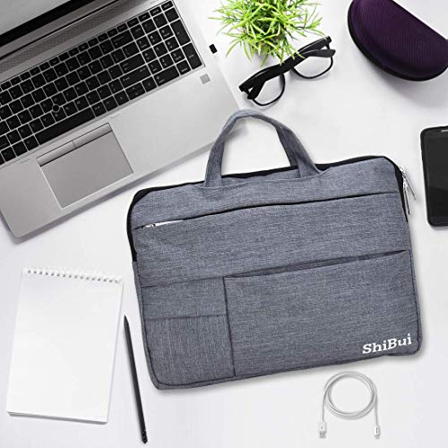 Image of SHIBUI Waterproof and Multi-Pocket Laptop Sleeve Handbag Compatible 12-13.3 Inch New 2018 Release A1932, A1989 & A1706 & A1708 | MacBook Air | 12.9 Inch iPad Pro (15 Inch, Grey)