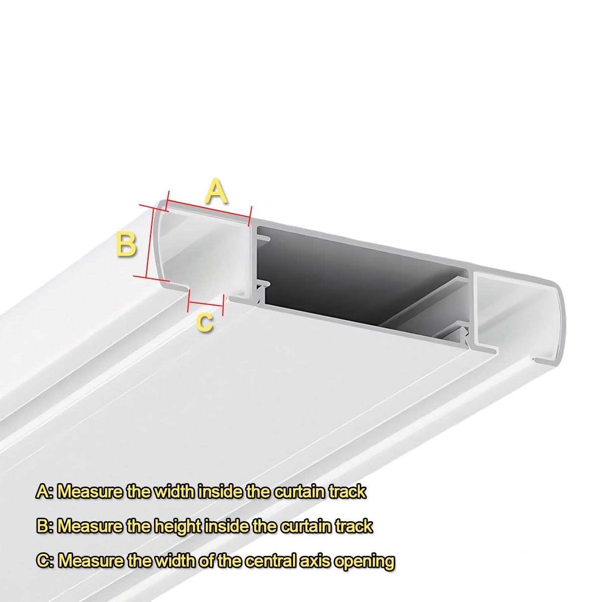 Ruedas silenciosas de acero inoxidable para rieles de cortina deslizantes, 200 piezas, fácil instalación, adecuadas para cortinas pesadas compatibles con rieles de 20-150 mm (blanco)