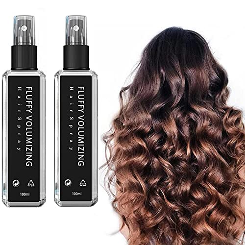 Fluffy Volumizing Hair Spray, 100ml Extra-Volume Magic Spray Gel Unisex, Fluffy Volumizing Hairspray, Instant Volumizing with Non Greasy & Non Sticky, DIY Hairstyle for All Hair Types (2PCS) Cover
