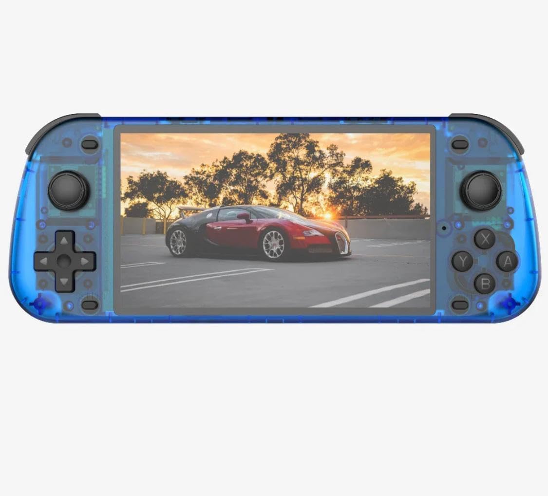 Playtastic R50S Retro Game Console 5 inch Retro Emulator System 64 GB with 15000+Preinstall video game Mario,GTA Vice City (BLUE)-picture-11