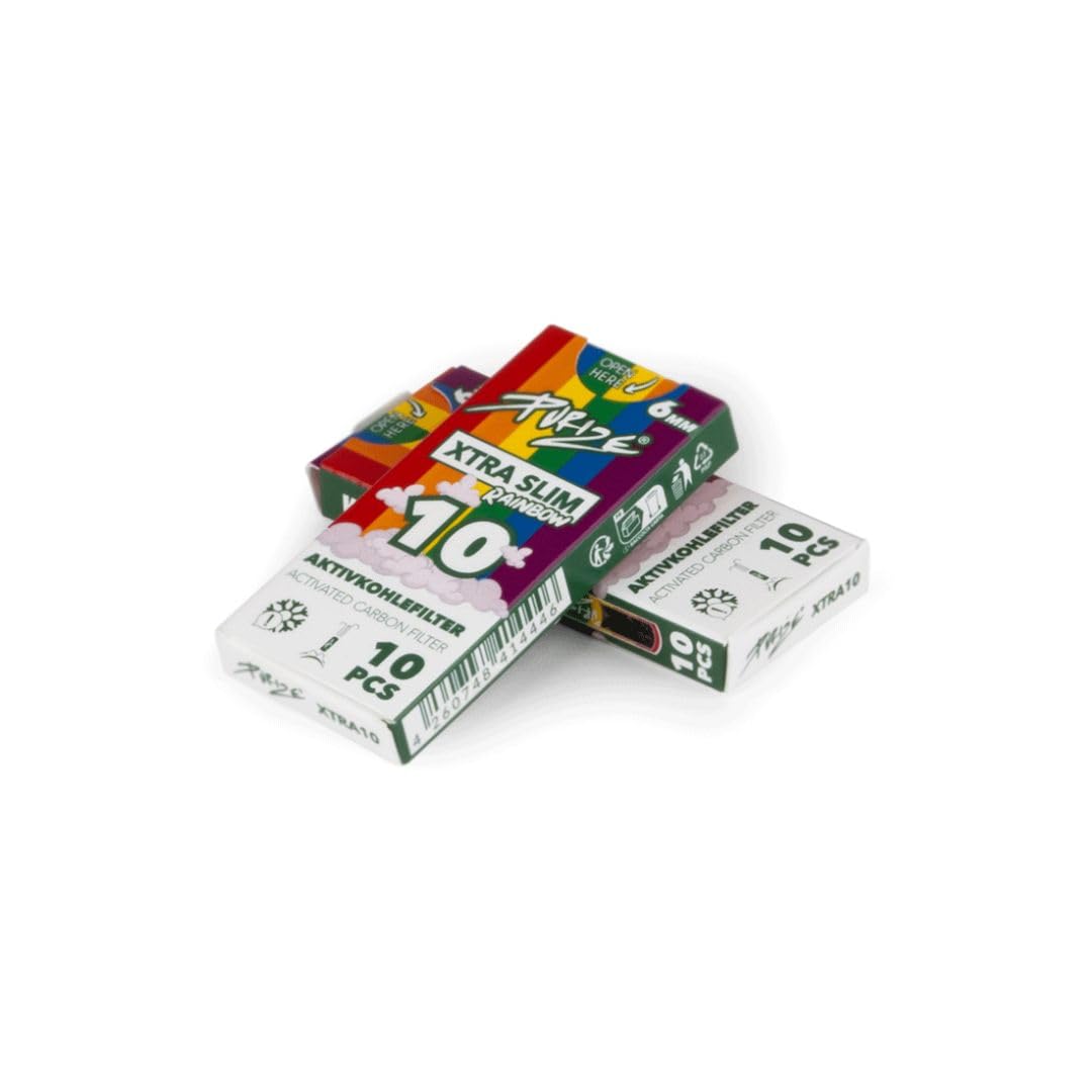 Purize 10 Rainbow Extra Slim Activated Carbon Filters