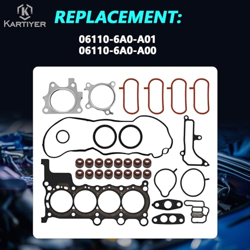Image of 06110-6A0-A01 Cylinder Head Gasket Kit Compatible with Honda Accord CR-V Civic 2018-2024 1.5L Replace#061106A0A01 061106A0A00