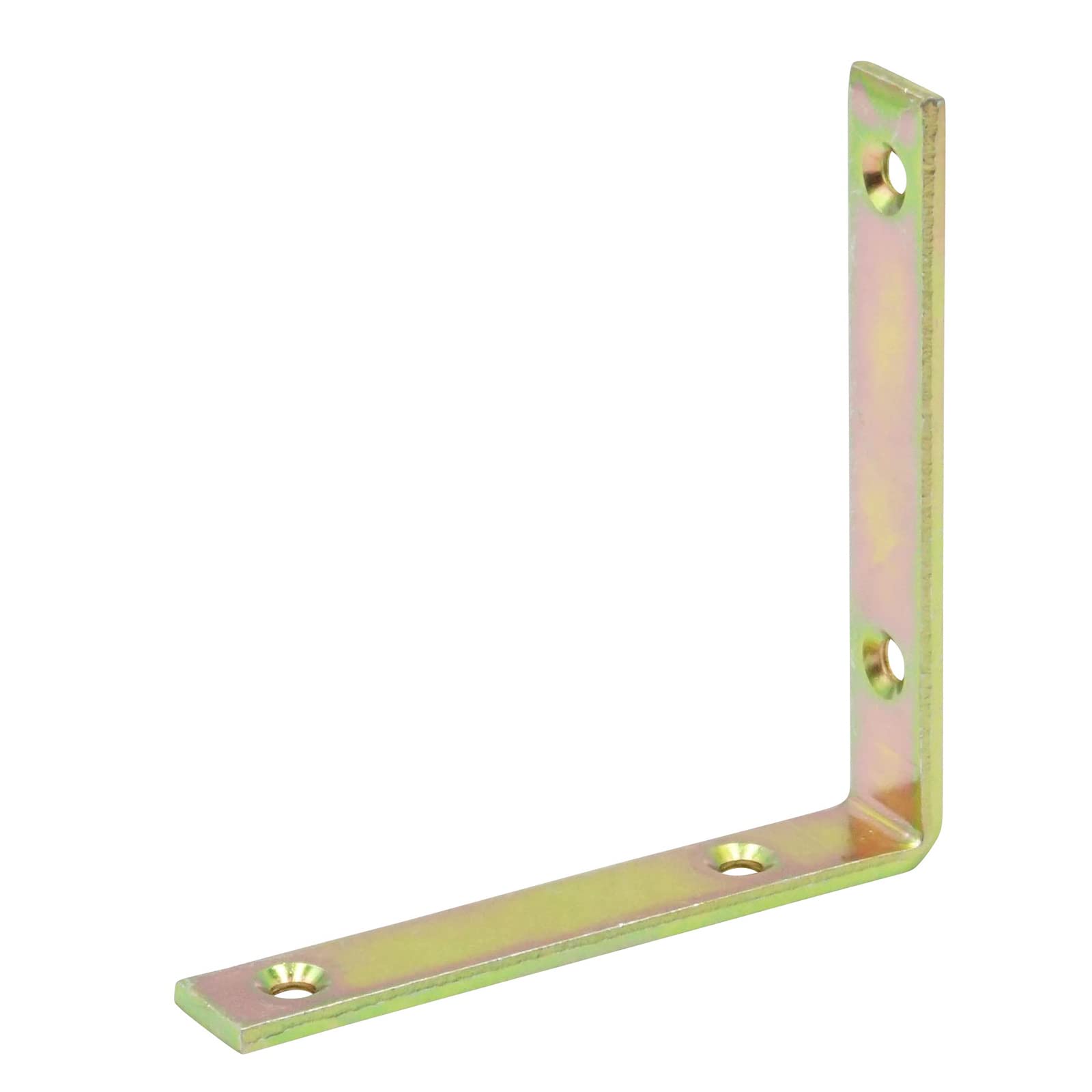 D2D | 50 Stück - Stuhlwinkel - Größe: 120 x 120 x 20 mm - Stärke: 5 - gelb verzinkt - Balkenwinkel - Möbelwinkel - Made in Germany