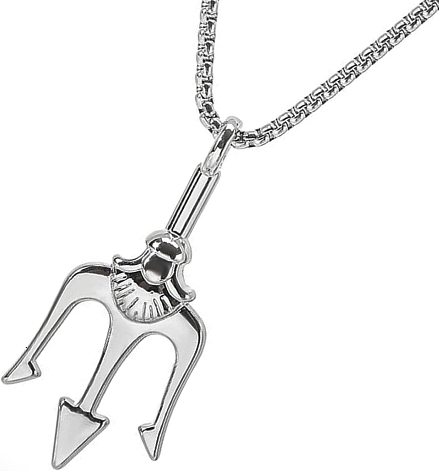 MEENAZ Pendant for Men Trident Black gold Silver chain for men Mens boyfriend gents locket Necklace for men Boy girls Women Stainless Steel neck chain lockets mens chains fashion combo Long Stylish 38 (B0CNGQYDRG) Amazon Price History, Amazon Price Tracker