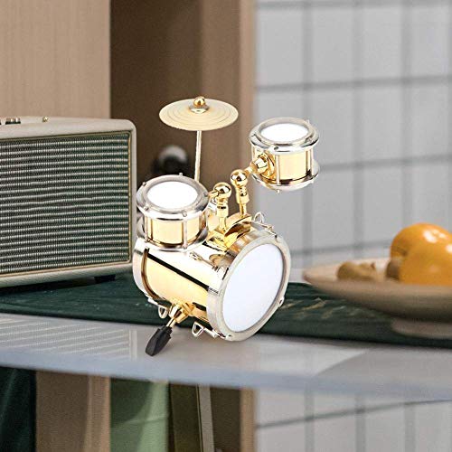 Miniatuur muziekinstrument replica drum set ornament drummer met doos - Image 6