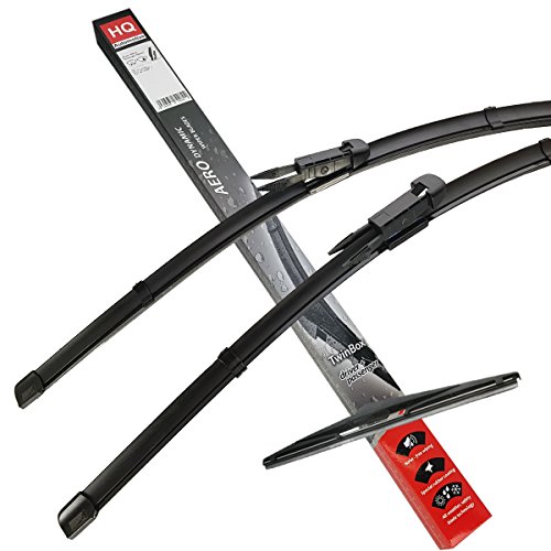 Fit Mito 05.2008->, Panda (199.) 2012->,Punto 2012-> Punto Evo Grande (199.) 2005-2012 Front & Rear kit of Aero Flat Windscreen Wipers Wiper Blades AD51-623|HQ12D