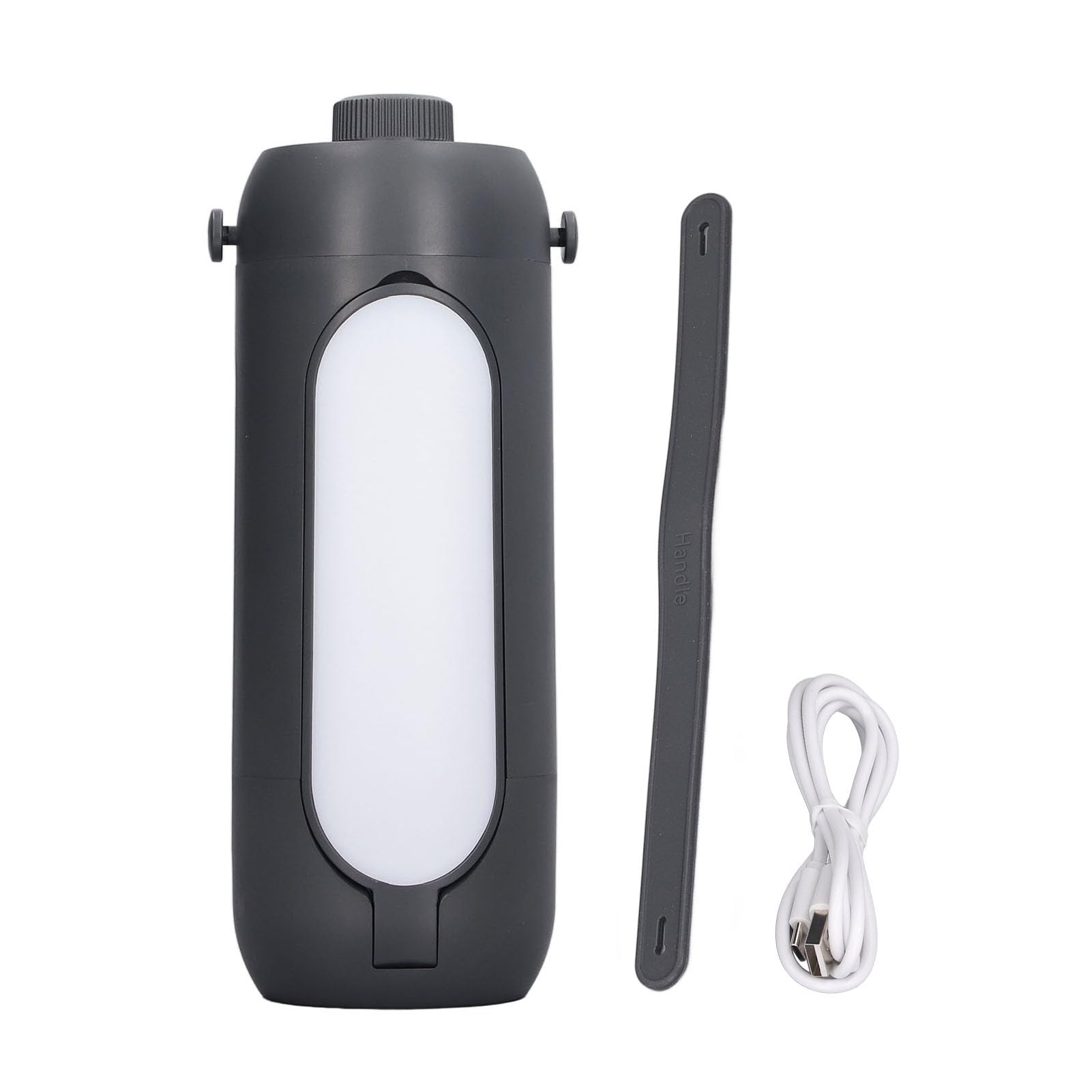 Fafeicy Lanterna da Campeggio Ricaricabile da 10000 MAh con 4 Pannelli Luminosi Regolabili 720LM Dimmerabile USB Power Bank Portatile per Campeggio Escursionismo Emergenza (Grigio scuro)