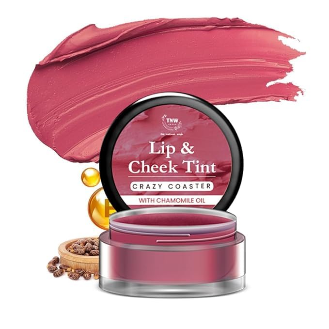 TNW-THE NATURAL WASH Crazy Coaster Lip & Cheek Tint 5g | With Vitamin E & Castor Oil | Nourishes Dry, Chapped Lips & Eyelids | Lightweight & Long-Lasting | Korean Inspired Tint For Women-image-32