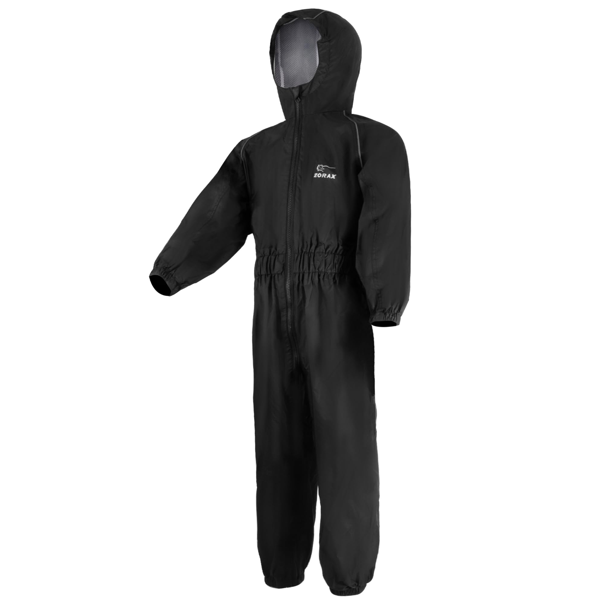 Zorax Combinaison de pluie imperméable tout-en-un légère pour garçons et filles - Unisexe - Coupe-vent - Avec capuche - Sac de transport