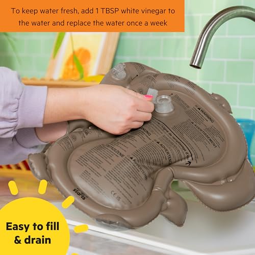Image of Bright Starts Hungry Monkey Water Mat, Baby Play Mat, Inflatable Sensory Toy for Infants Age 0-6 Months
