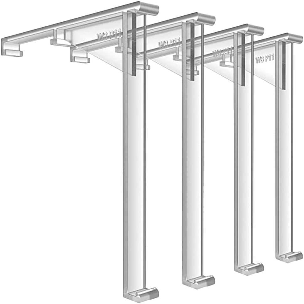Uonlytech 4 Pack Blind Clips for Valance Transparent Plastic Valance Clips for Vertical Blinds Replacement Clamps for Window Treatment Hardware Easy Install for Office Hotel Restaurant Use