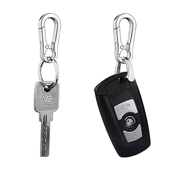 小物 CARD HOLDER CLIP 2 KEY RING 2 Pcs Keychain Clip Key Ring,Metal Carabiner Clips Keyring