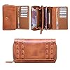 STILORD 'Kate' Damen Ledergeldbörse mit RFID Schutz Vintage Portemonnaie für Frauen Großer Geldbeutel aus Echtem Leder in Geschenkbox, Farbe:Mandel - braun #3