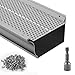 Happybuy Gutter Guard, 6 Inch Width, Aluminum Leaf Filter, 52 PCS 208 ft Total Length, 0.157'' Hole Diameter, 0.02'' Thick, DIY Gutter Cover, Universal Fit for All Roof & Gutter Types