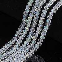 Perlin, perline di cristallo ceco di Boemia, 8x6mm, perle ceche CZ, perline in vetro levigato, rondelle sfaccettate, 65 pezzi (cristallo