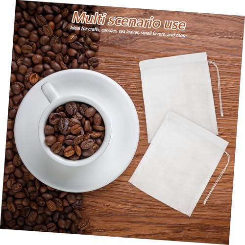 100 Bolsitas de Té Multiusos con Cordón para Hojas Sueltas miniatura 4