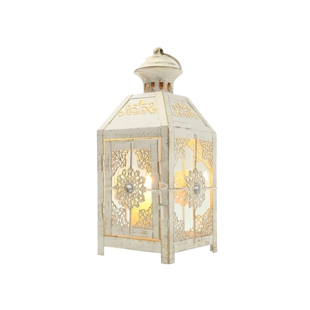 Kreatywny świecznik z kutego żelaza szklana lampa wiatrowa wisząca latarnia na podwórko do domu ogrodu dekoracja weselna (CZARNY)