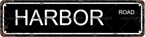 HARBOR LOCATION Metal Tin Street Sign Bar Cafe Garage Cave Home Room Wall Bathro