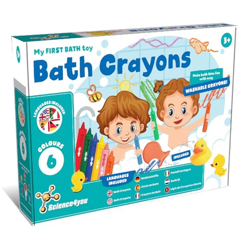 Science4you Lápices de Baño para Niños 3+ Años, Pintura de Baño es un Juguete Creativo, Experimento de Ducha más Divertida y Colorida, Regalo de Manualidades para Niños y Niñas de 3 4 5 6+ Años