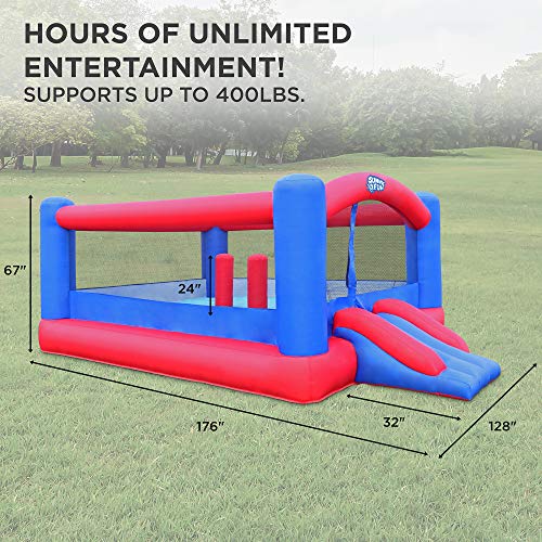 Sunny & Fun Inflatable Bounce House | Giant 12X10.5 Feet Blow-Up Jump Bouncy Castle For Kids With Air Blower, Stakes & Repair Kit | Easy Set Up For Hours Of Backyard Play & Party Fun | Ages 3-10 #TOP1