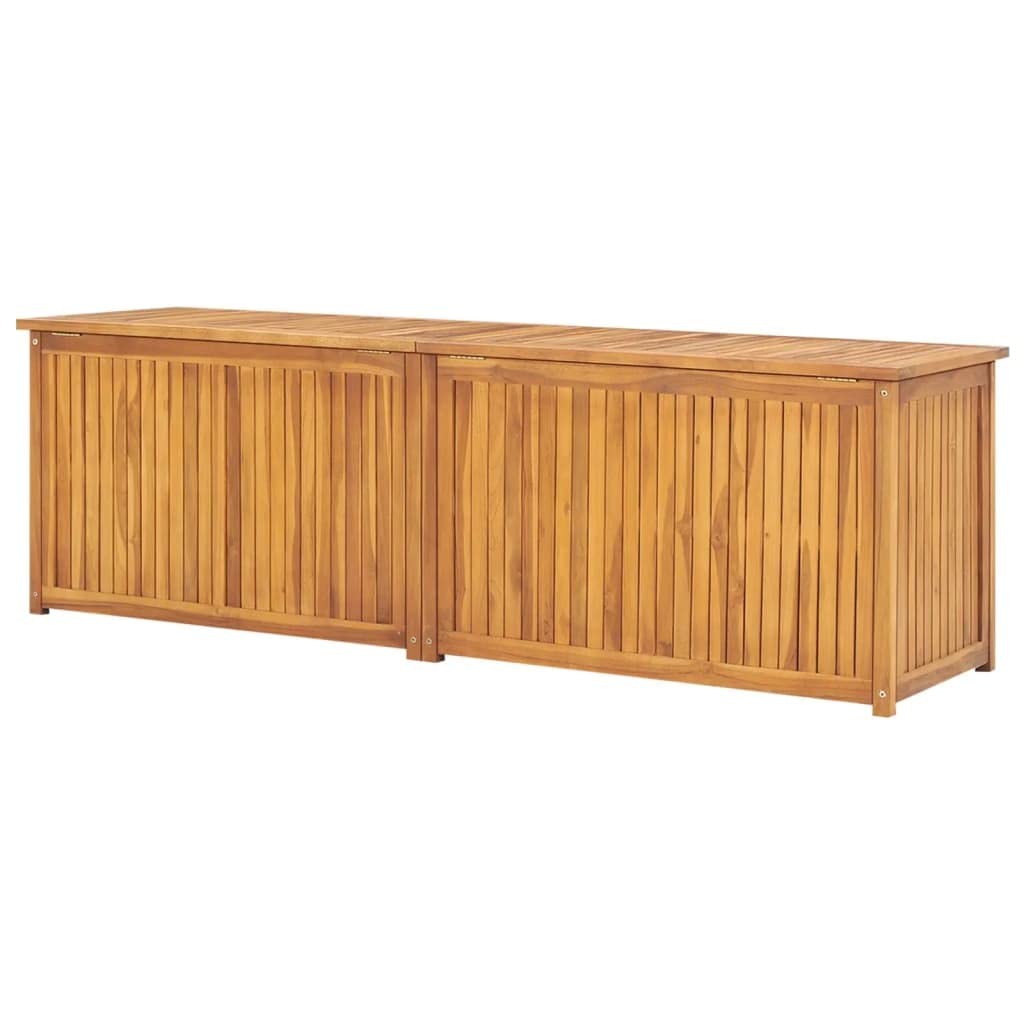 vidaXL Baúl de jardín madera maciza de teca 175x50x55 cm