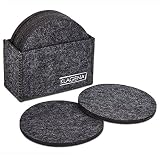 Soporte seguro: los posavasos de fieltro extragruesos de 5 mm de alto no solo mantienen las bebidas seguras, sino que también protegen los muebles de forma fiable contra manchas de té, café o zumo