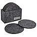 Produktbild KLAGENA Getränkeuntersetzer aus Filz, rund, 8er Set mit Aufbewahrungstasche - für Getränke, Gläser, Flaschen, Vasen & Co.