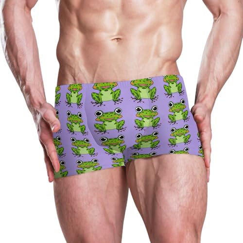 Cute Frog Mens Swim Trunk Swimwear Bathing Suit Swim Brief Square Leg Board Short S B04052282