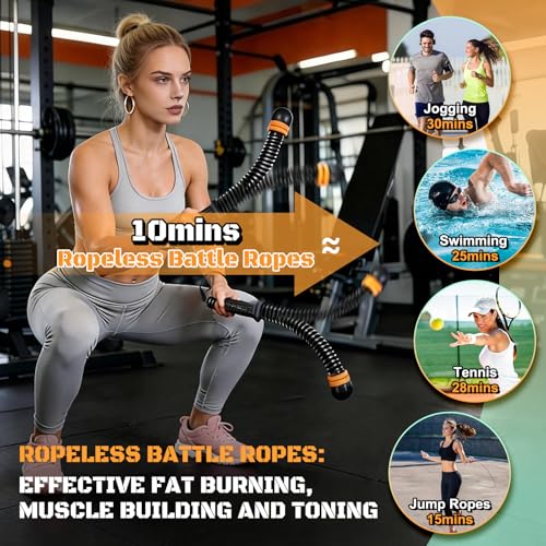 Image of Cordless Battle Ropes, Adjustable Ropeless Battle Ropes for Home Gym