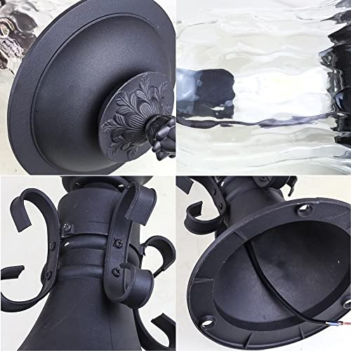 Lámpara de pilar de aluminio IP65 exterior con casquillo E27 para terrazas 7