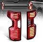 MOSTPLUS LED Tail Lights Rear Compatible for 2019-2021 Chevy Silverado 1500/ 2020-2021 2500 HD 3500HD Set of 2 (Red Clear)