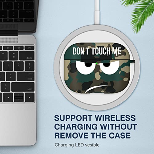 Image of for Airpods Pro 2nd Generation Case 2022, Don't Touch Me for Airpods Pro 2 Cover with Keychain Soft Cute Shockproof Cover for Women Men Compatible Apple AirPod Pro 2,Green
