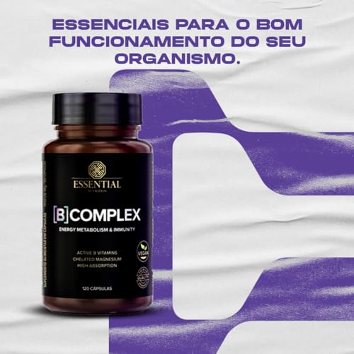 B Complex 120 Cápsulas Essential Nutrition Original Vitaminas do Complexo B