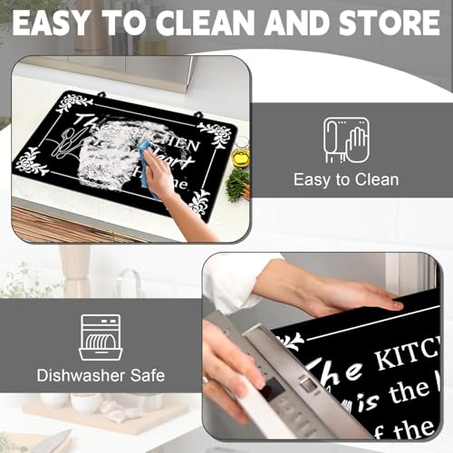 Image of Stove Top Cover for Electric Stove 28 inchx 20 inch, The Kitchen Is the Heart of the Home Heat Resistant Glass Top Stove Cover Protector, Glass Cooktop Covers, Kitchen Flat Electric Stove Top Covers