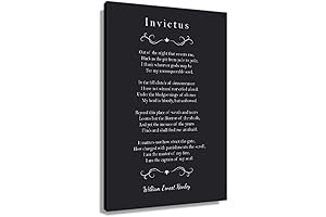 Fear and Fridays | Invictus Poem | Inspirational Wall Art Canvas Poster
