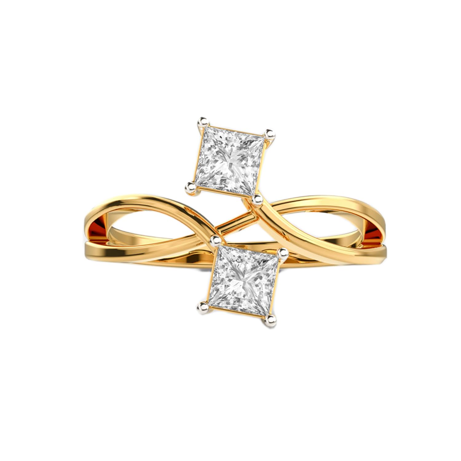 Bague moissanite princesse argent 925 pour soirées chic - 5
