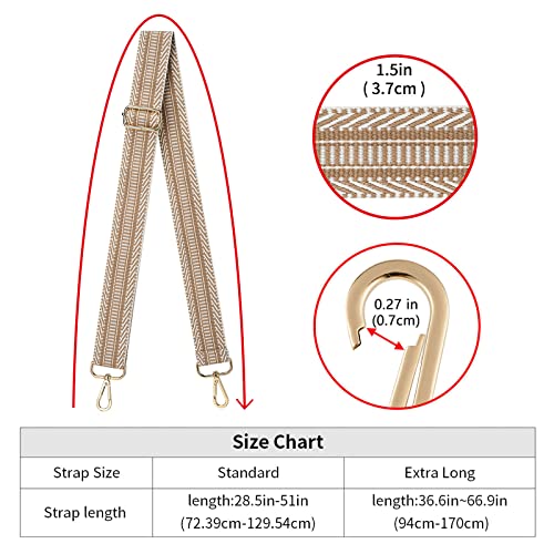 Image of Silvery Buckles Wide Shoulder Strap Adjustable Replacement Belt Crossbody Canvas Bag Handbag