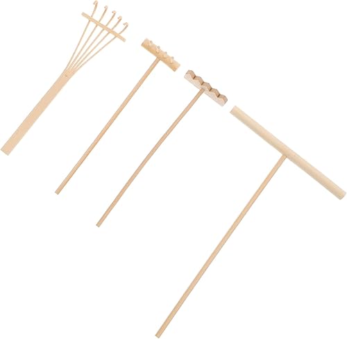 4 piezas de mini rastrillos de arena Zen DIY arena Zen jardín herramientas para oficina, accesorios de jardín zen de buen gusto y elegante para