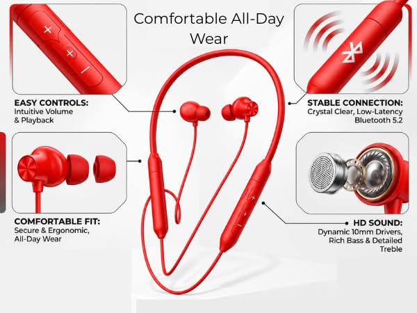 Image of for OnePlus Wireless Z3 in-Ear Neckband with 12.4mm Drivers, 3D Spatial Audio,10 mins Charge for 27 hrs Playback, AI Call Noise Cancellation, Dynamic bass Enhancement USB (Orange)