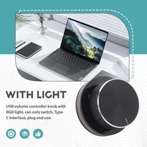 XIAOJUN Contrôleur de Volume USB - Contrôleur de Volume Réglable USB de Type C - Contrôleur Externe de Réglage des Médias – vue 5