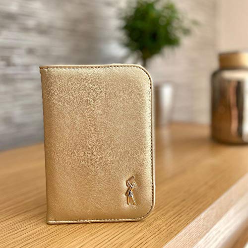 Surprizeshop Señoras Golf Metallic Scorecard Holder. Oro Cover