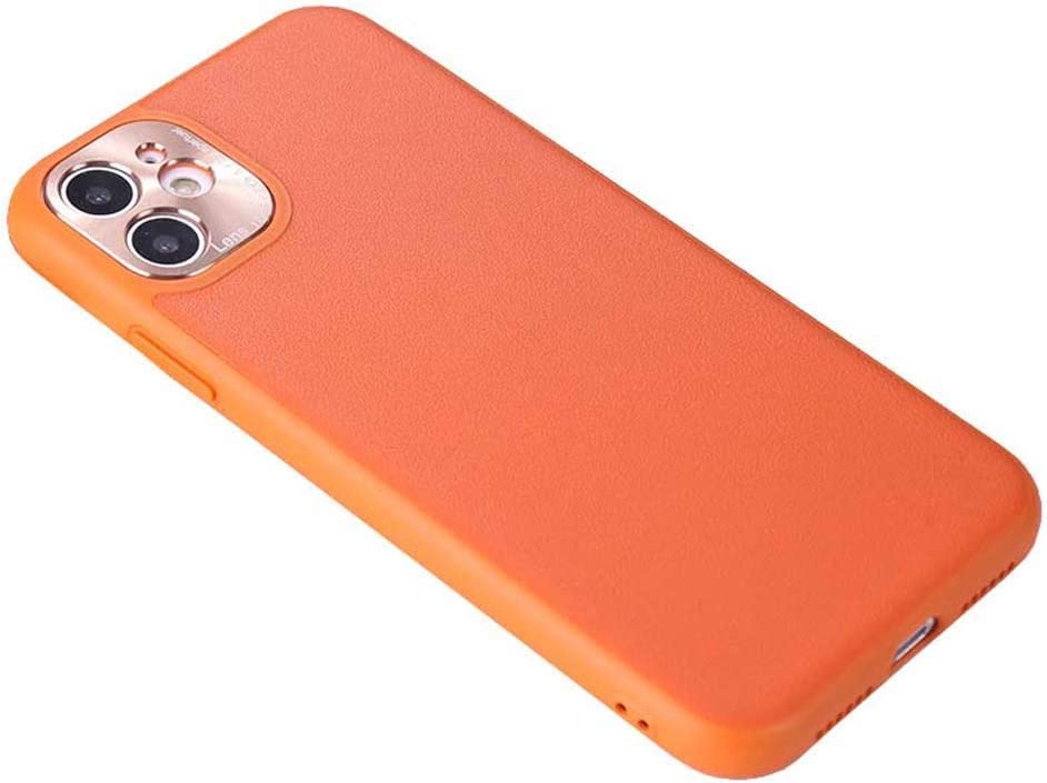 Funda a prueba de golpes iPhone 11 piel auténtica con trasera ultrafina antihuellas