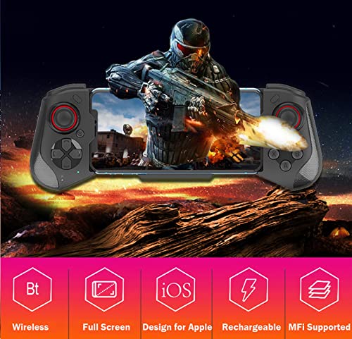Arvin Mobile Gaming Controller For Ios Android Wireless Gamepad Joystick Iphone 14/13/12/11, Samsung Galaxy S22/S21/S20, One Plus, Call Of Duty, Genshin Impact #TOP2