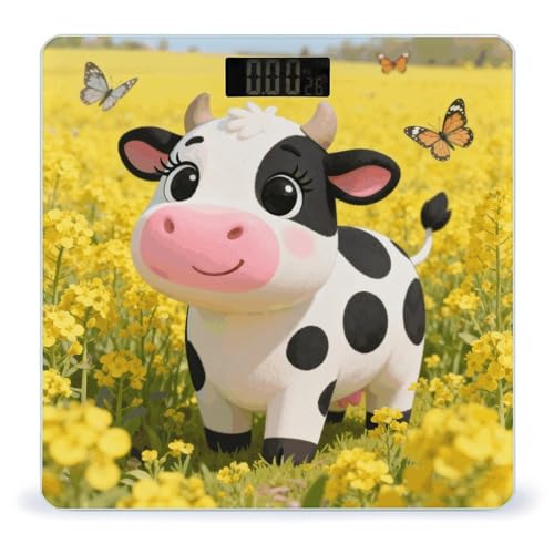 Báscula digital corporal para baño BTCOWZRV con LCD y base antideslizante