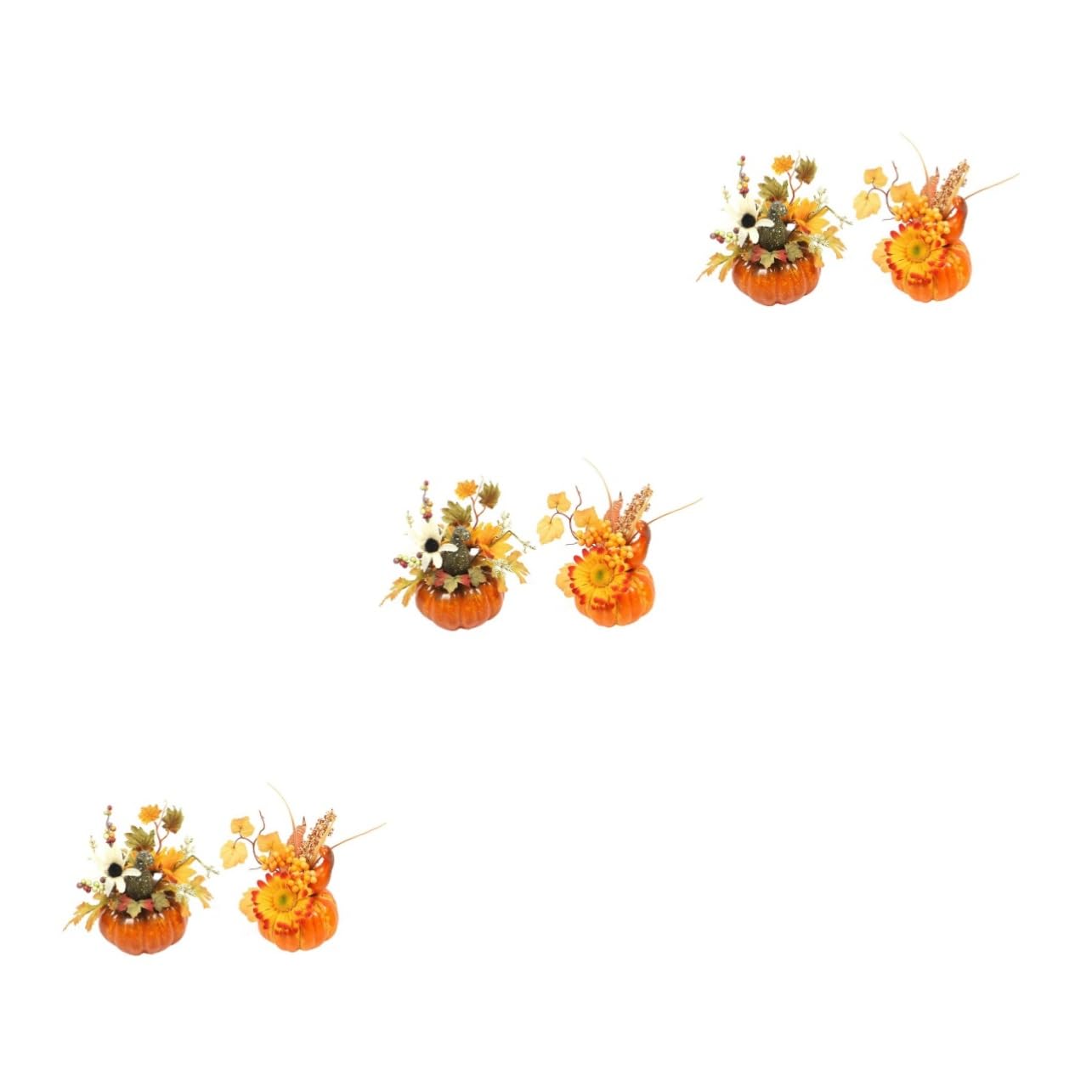 Cabilock 3 Sets Realistische Simulation Kürbis Ahornblatt- Pflegeleichte Herbst-heimdekoration Für Halloween Kein Beschneiden Erforderlich 2 Stück X 3